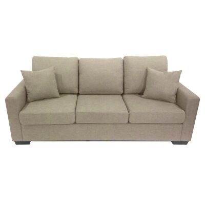 Club Fabric 3 Seater Sofa - Taupe