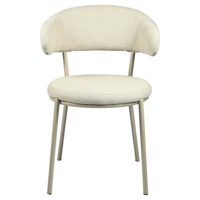 Buttler Fabric & Metal Dning Chair, Taupe
