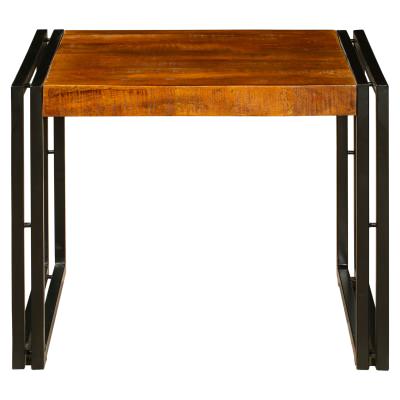 Astra Mango Wood & Metal Coffee Table, 60cm
