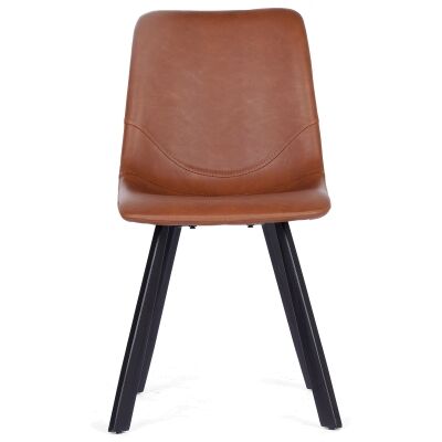 Varun Faux Leather Dining Chair, Cognac