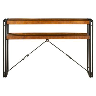 Astra Mango Wood & Metal 2 Shelf Console Table, 120cm