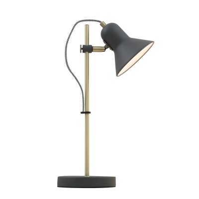 Corelli Metal Desk Lamp, Black / Antique Brass