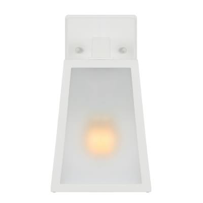 Cosca IP43 Exterior Wall Light, Small, White / Opal