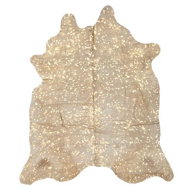 Exquisite Natural Cowhide Rug, 170x180cm, Gold