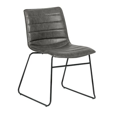 Crosby PU Leather Dining Chair, Grey