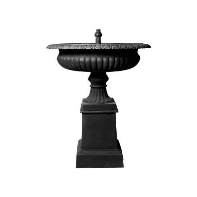 Toulouse Self Contained Cast Iron Garden Fountain, Black