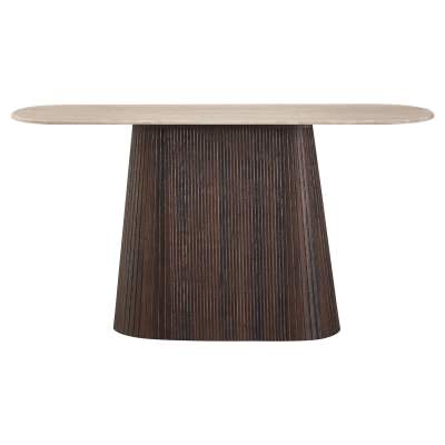 Cressa Artificial Stone Top Oval Console Table, 150cm