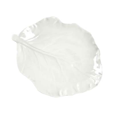Terrana Cabbage Leaf Platter, White