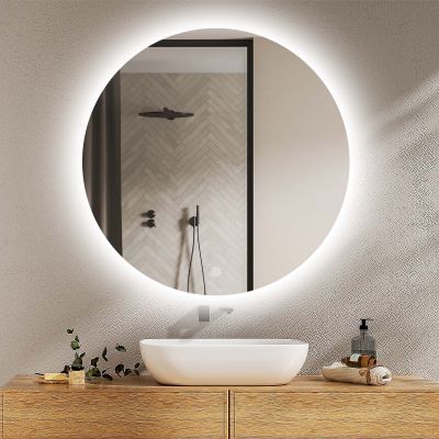 Ava Backlit Round Wall Mirror, 60cm