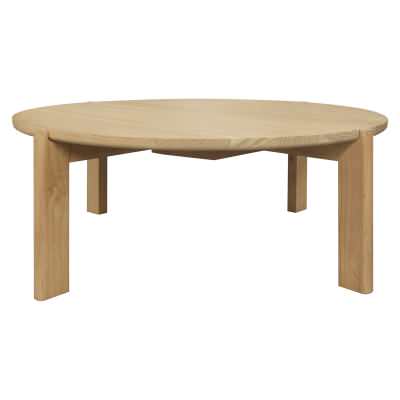 Adelle Mindi Wood Round Coffee Table, 110cm, Natural