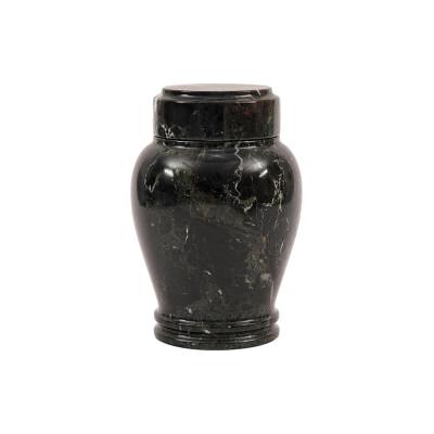 Elysian Marble Cremation Urn, Type C, Small, Black