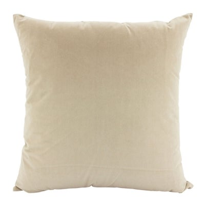 Aria Feather Filled Velvet Euro Cushion, Ivory