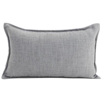 Farra Linen Lumbar Cushion, Light Grey