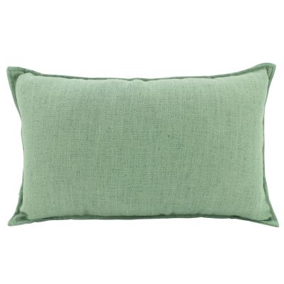 Farra Linen Lumbar Cushion, Mist