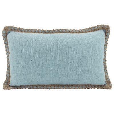 Belrose Linen Lumbar Cushion, Sky Blue