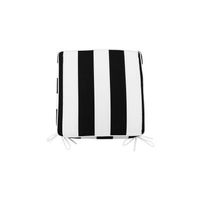 Minell Stripe Outdoor Seat Pad, Black