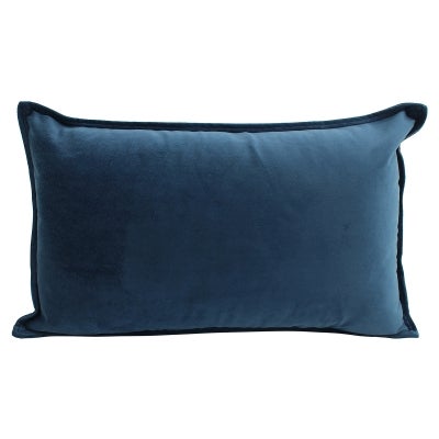 Maldon Velvet Lumbar Cushion, Navy