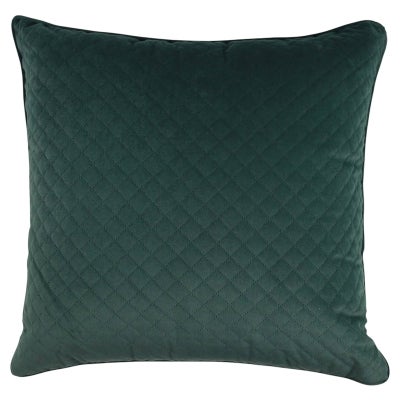 Adira Velvet Quilted Scatter Cushion, Emerald