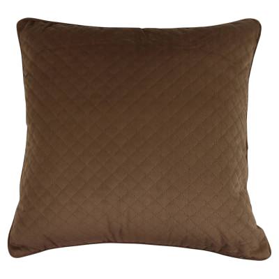 Adira Velvet Quilted Scatter Cushion, Mocha