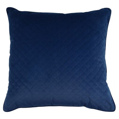 Adira Velvet Quilted Scatter Cushion, Navy