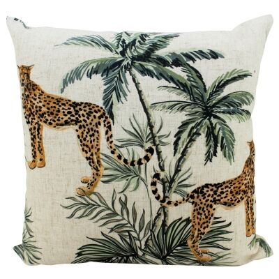 Cheetah Duo Doubled Sided Linen Scatter Cushion