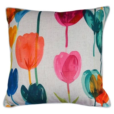 Tulip Tango Linen Scatter Cushion