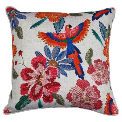 Jungle Bright Linen Scatter Cushion