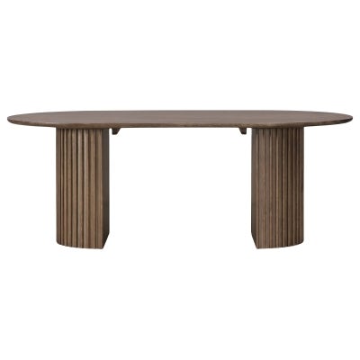 Corbin Mountain Ash Timber Oval Dining Table, 210cm