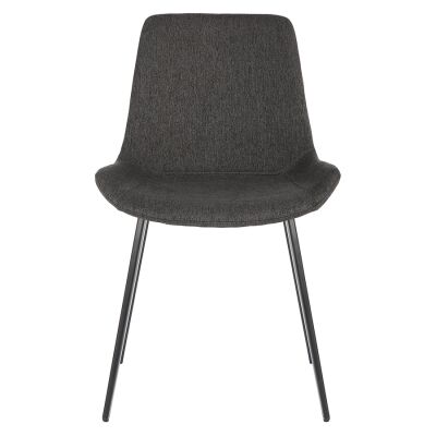 Cleo Commercial Grade Waterproof Fabric Dining Chair, Charcoal