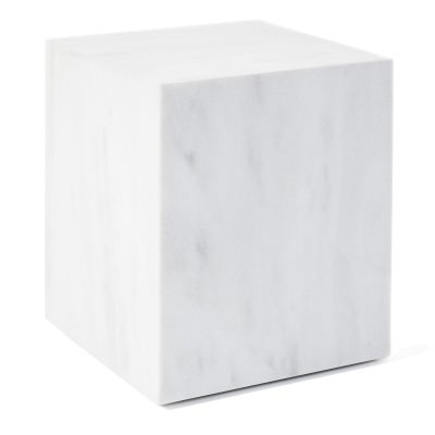 Comet Marble Side Table, Small, White
