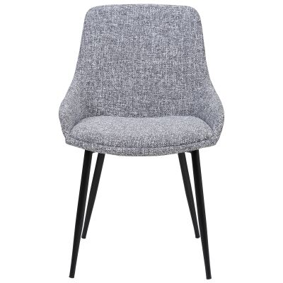 Como Fabric Dining Chair, Dark Grey 