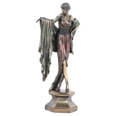 Veronese Cold Cast Bronze Coated Figurine, Dancing with Shawl I