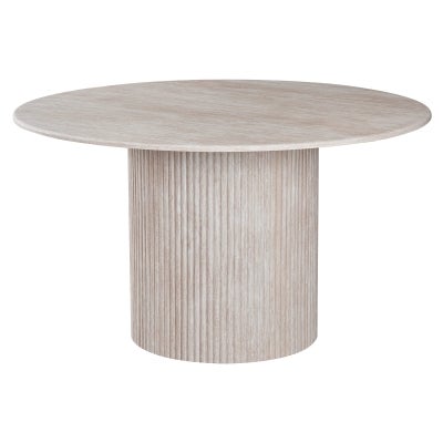 Nesta Travertine Look Round Dining Table, 120cm