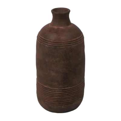 Novo Terracotta Tall Vase, Dark Brown