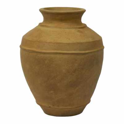 Caesna Terracotta Urn Vase, Ochre