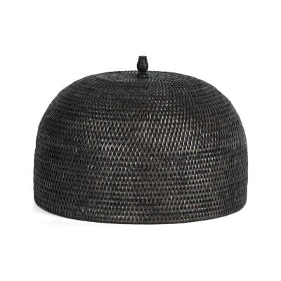 Paume Handcrafted Rattan Food Cover, Black