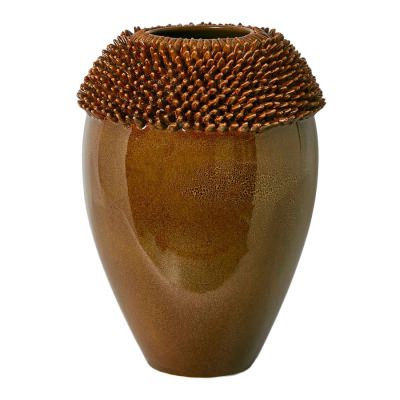 Keir Ceramic Vase, Large, Brown
