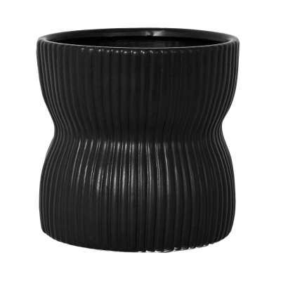 Austin Ceramic Vase, Small, Black