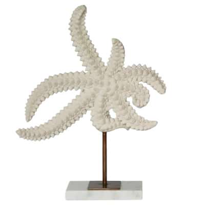 Starfish Sculpture on Marble Stand