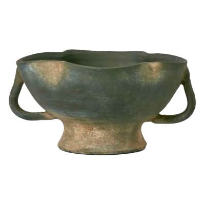 Nightingale Rustic Terracotta Pedestal Bowl, Large