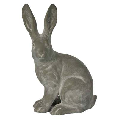 Henry Hare Sculpture, Sitting, Small, Grey