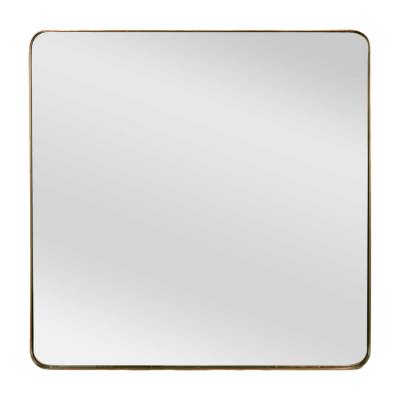 Osmond Metal Frame Square Wall Mirror, 100cm, Burnt Gold
