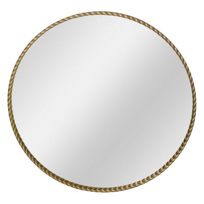 Palais Metal Frame Round Wall Mirror, 110cm, Gold