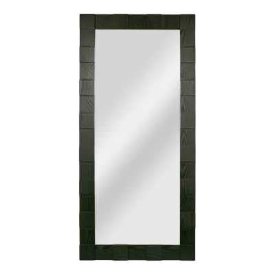 Monument Oak Timber Frame Floor Mirror, 160cm, Black