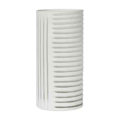 Hollis Glass Cylinder Vase, Large, White