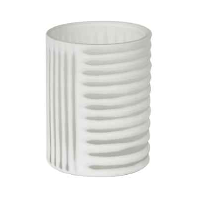 Hollis Glass Cylinder Vase, Small, White