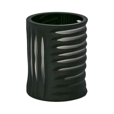 Hollis Glass Cylinder Vase, Small, Black