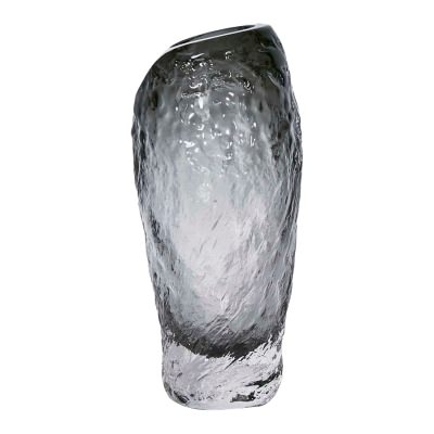 Rook Glass Vase, Large, Smoke