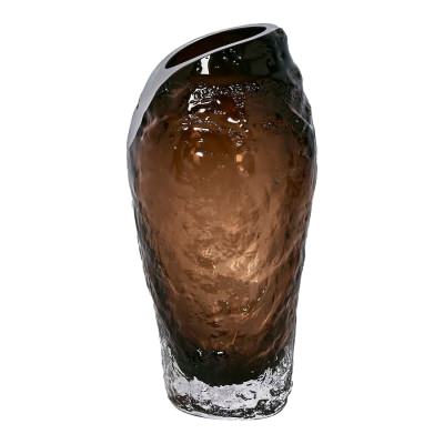 Rook Glass Vase, Large, Amber