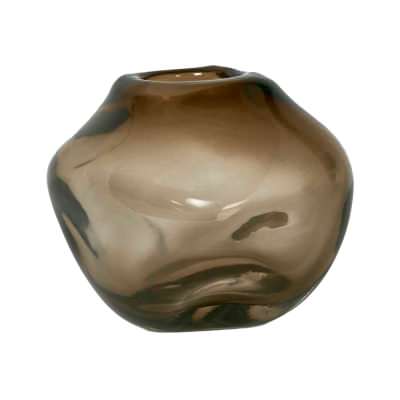 Olwen Glass Vase, Small, Amber